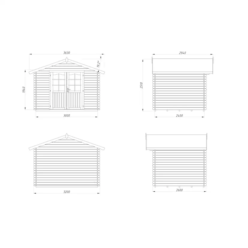 Stuga Palmako Vivian 6,9 m2