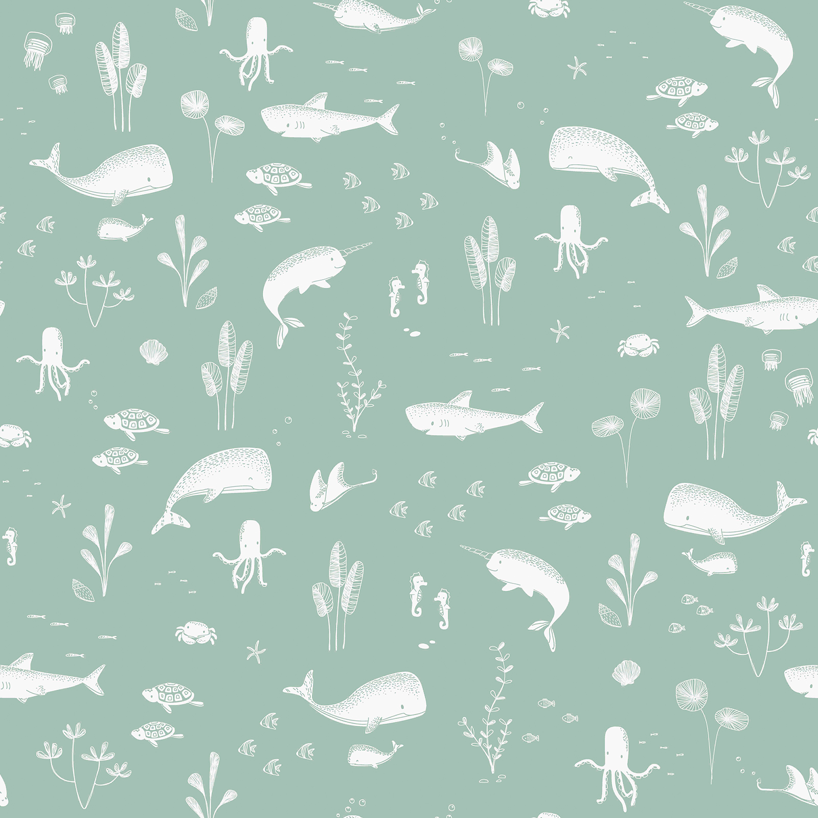 Tapet Little Dutch Ocean Mint