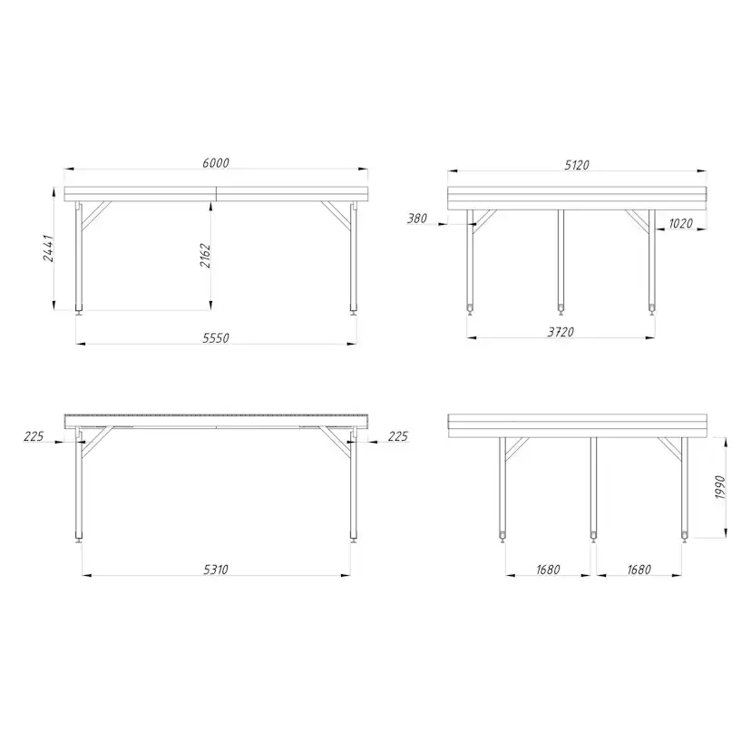 Carport Karl 20,6 m2 Obehandlad