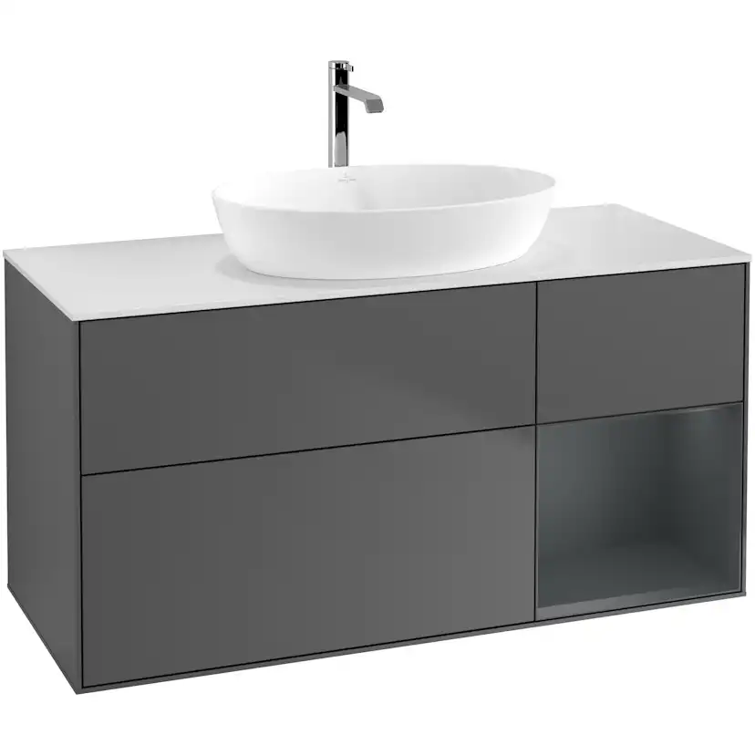 Tvättställsskåp Villeroy & Boch Finion med 3 Lådor Hylla och Bänkskiva för Fristående Tvättställ från Artis & Collaro