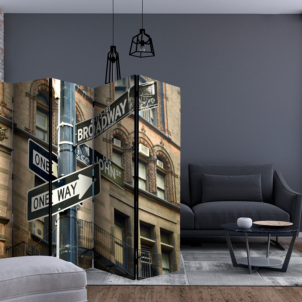 Rumsavdelare Skärmvägg Arkiio All Roads Lead To Broadway II 225x172 cm