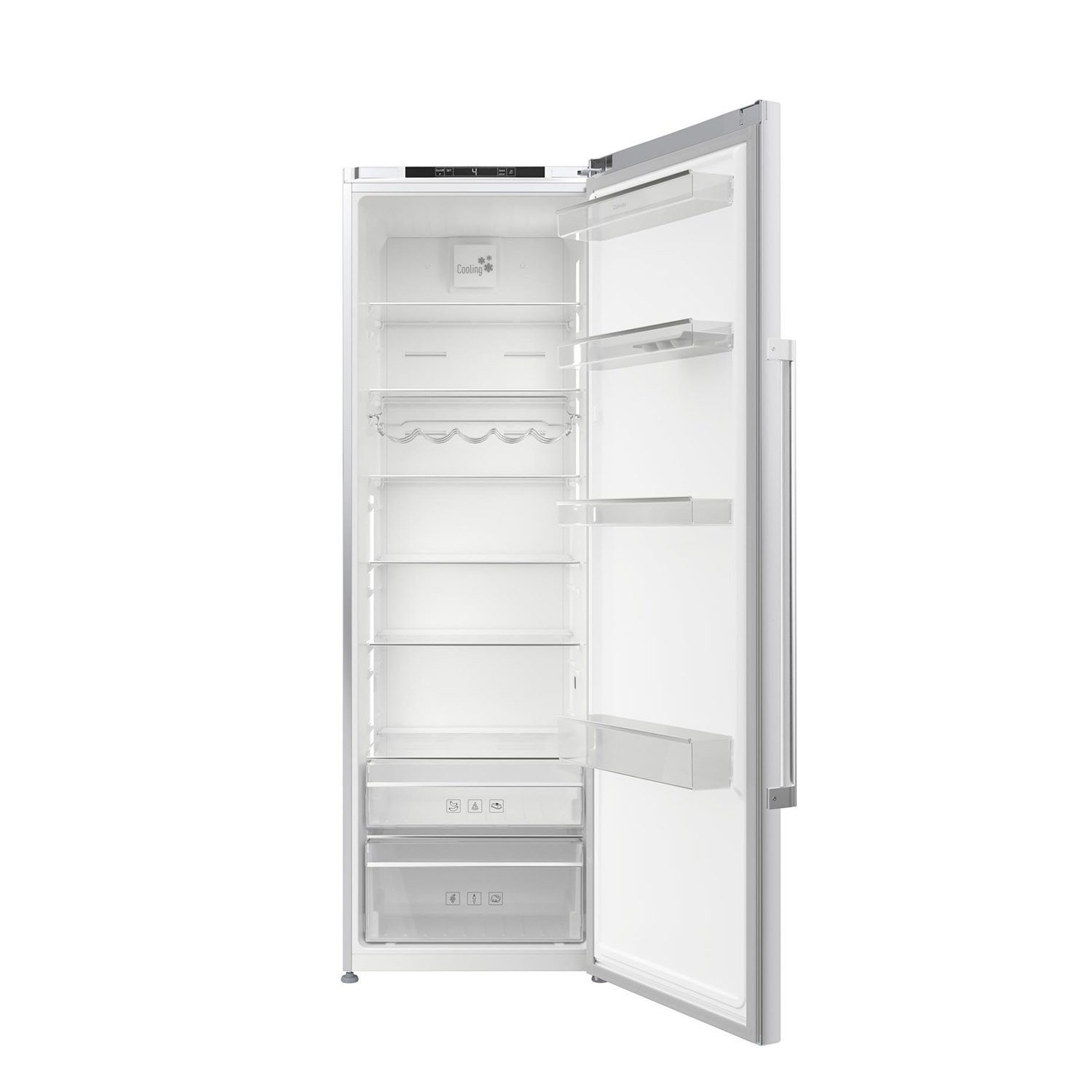 Fristående Kylskåp Cylinda K7485RFHE Rostfri 380L med Dual Flow-teknik