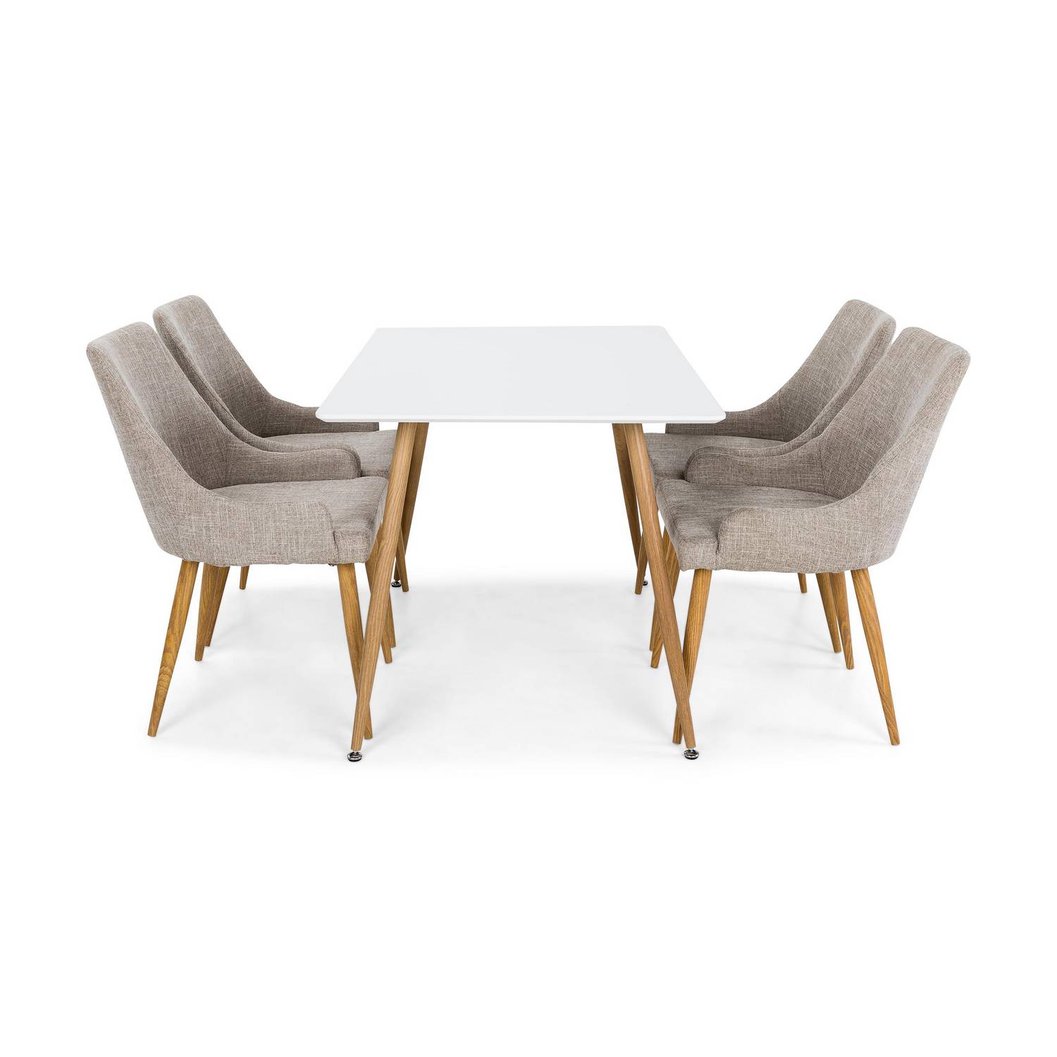 Matgrupp Basic Home Pontus Rektangulärt Matbord 120 cm med 4 Pelle Matstol