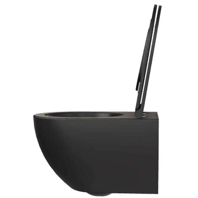 Comoda Vägghängd Toalettstol, matt svart