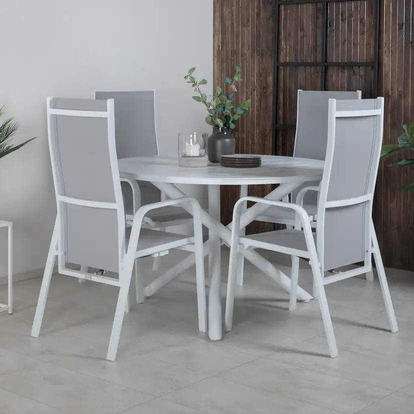 Matgrupp Venture Home Ande med 4 Cubb Recliner Matstolar