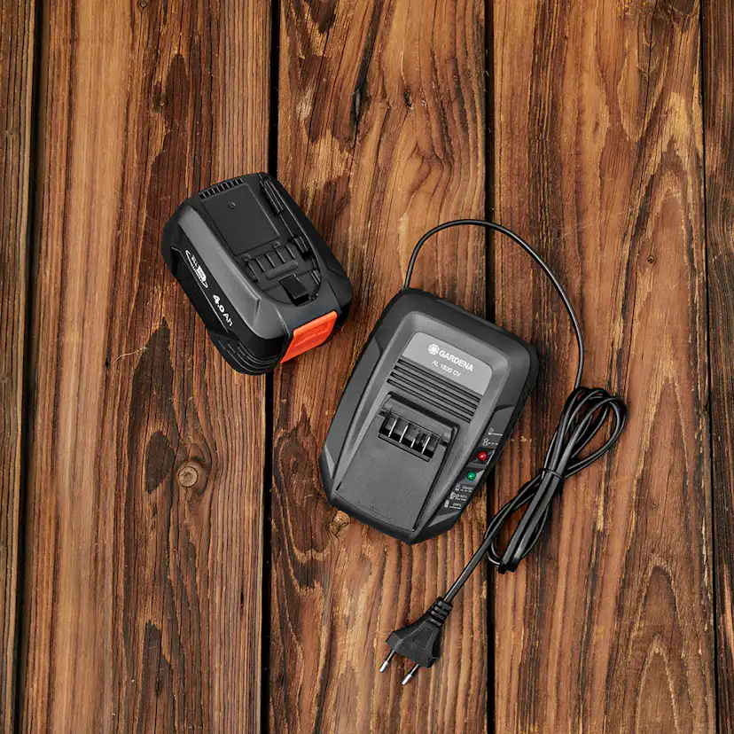 Startkit Gardena P4A 18V/72 + AL 1830 4,0Ah batteri + snabbladdare