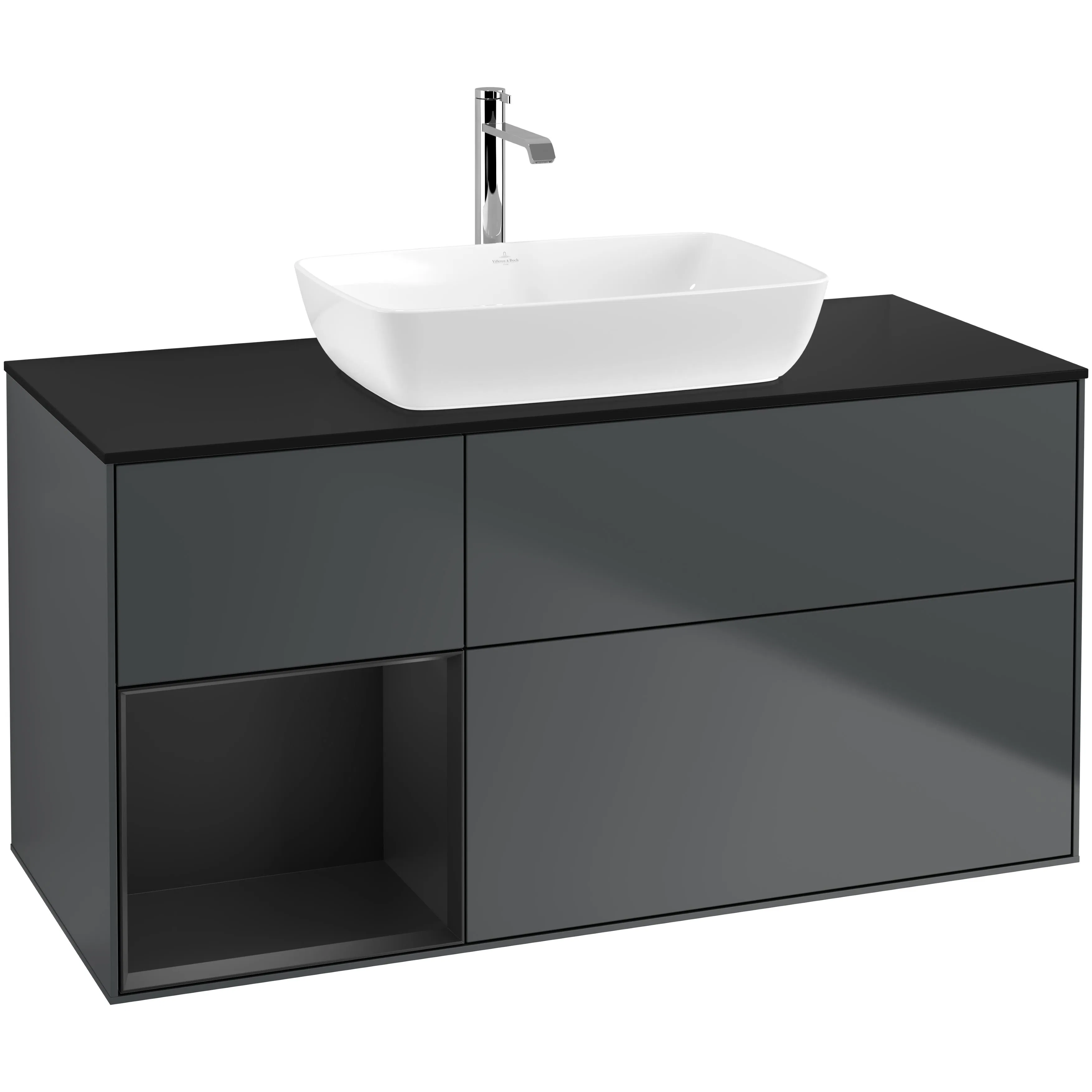 Tvättställsskåp Villeroy & Boch Finion med 3 Lådor Hylla och Bänkskiva för Fristående Tvättställ från Artis & Collaro