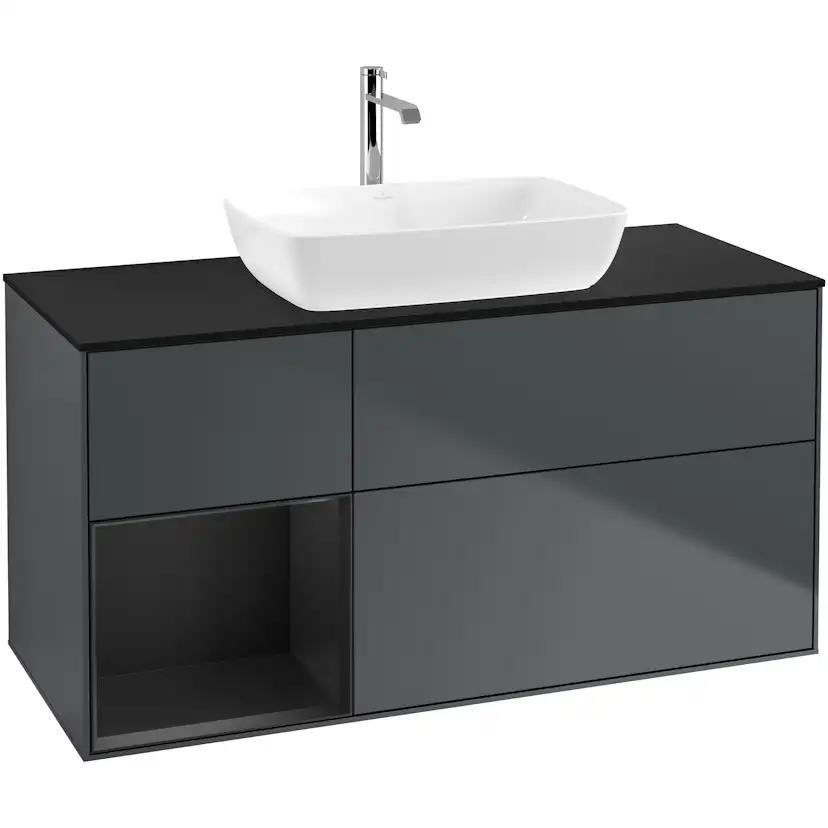 Tvättställsskåp Villeroy & Boch Finion med 3 Lådor Hylla och Bänkskiva för Fristående Tvättställ från Artis & Collaro