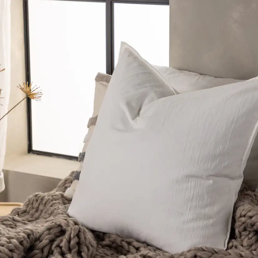 Ronja Cushion Cover Washed Cotton - White Vit