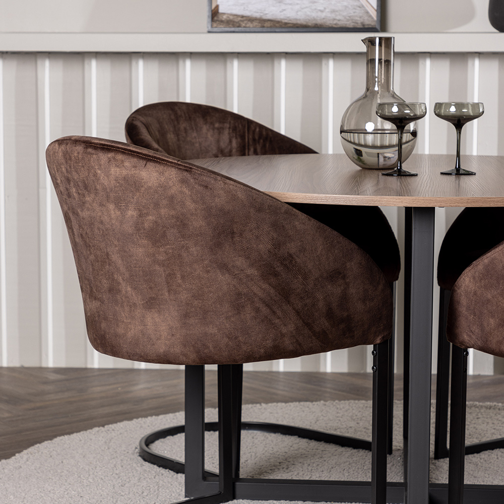 Matgrupp Venture Home Durango Ø120 cm med 4 st Evening stolar