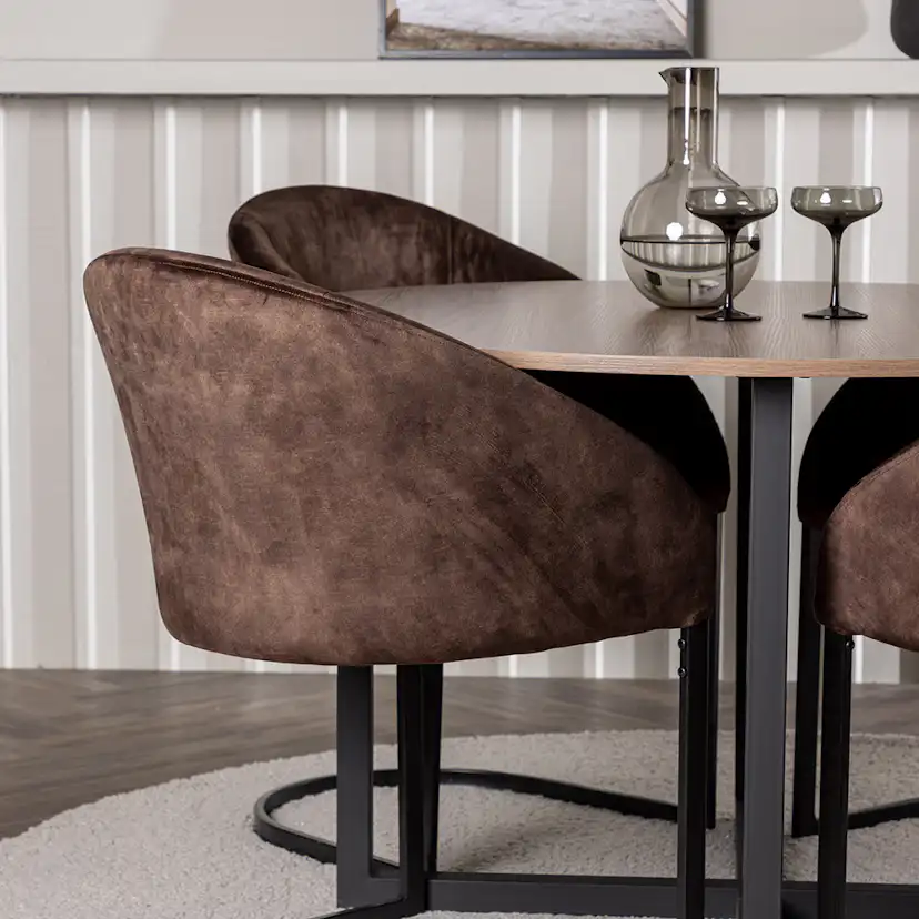 Matgrupp Venture Home Durango Ø120 cm med 4 st Evening stolar