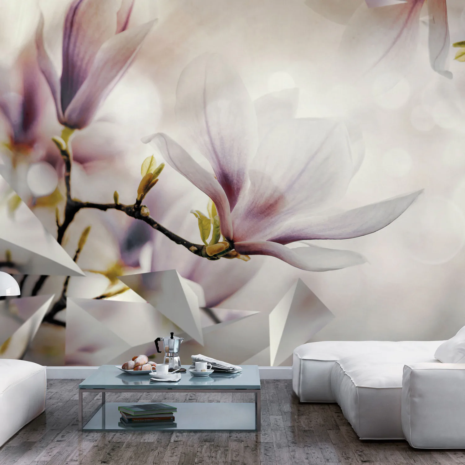 Fototapet - Subtle Magnolias - First Variant 300x210 300x210 cm