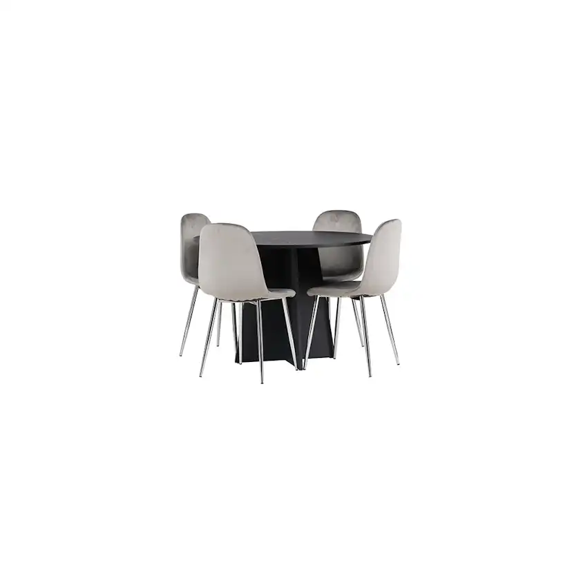 Matgrupp Venture Home Bootcut Ø110 cm med 4 st Eva stolar