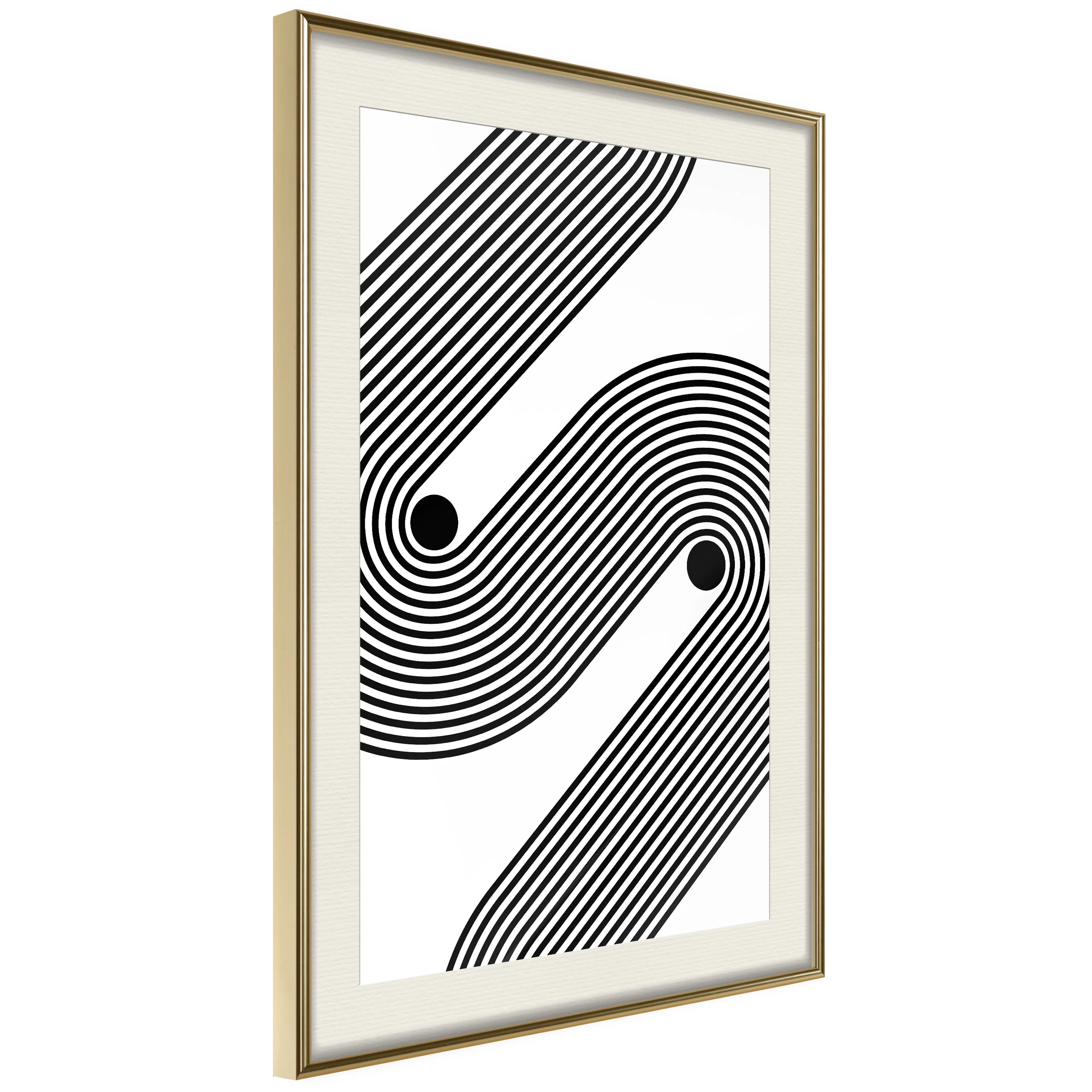 Affisch - Monochrome Symphony [Poster] 20x30 Guld ram med passepartout, 20x30 cm