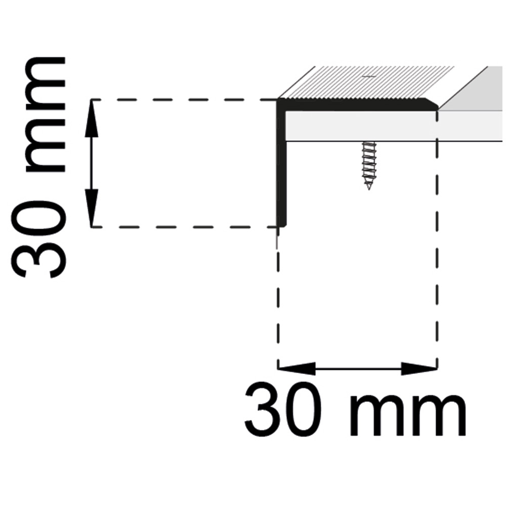Kantlist Habo A29 Mattsvart 30x30 mm