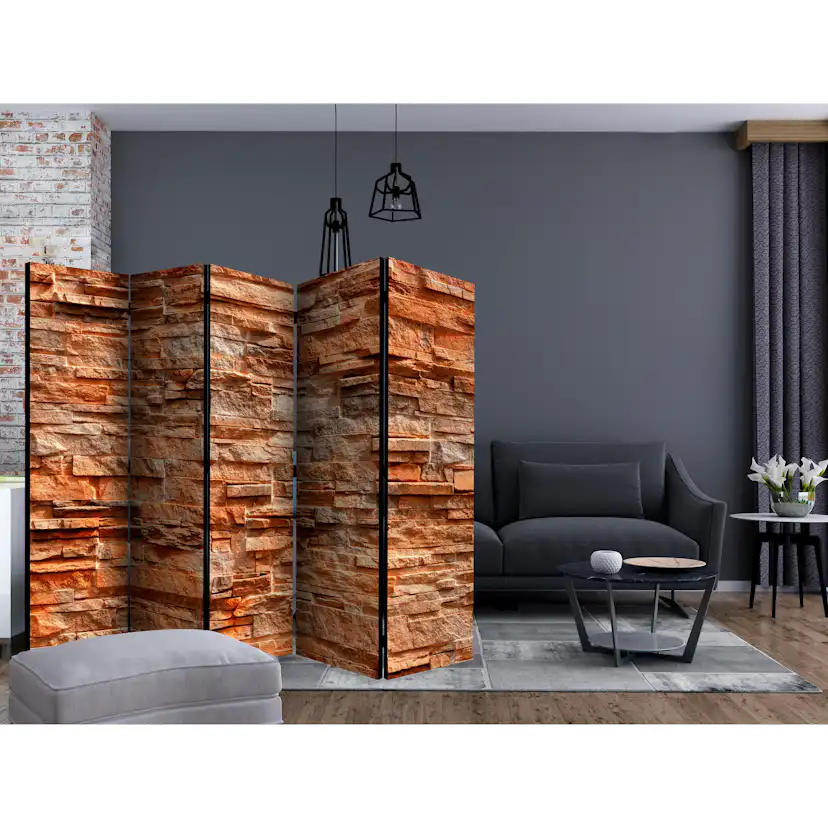 Rumsavdelare Skärmvägg Arkiio Orange Stone II 225x172 cm