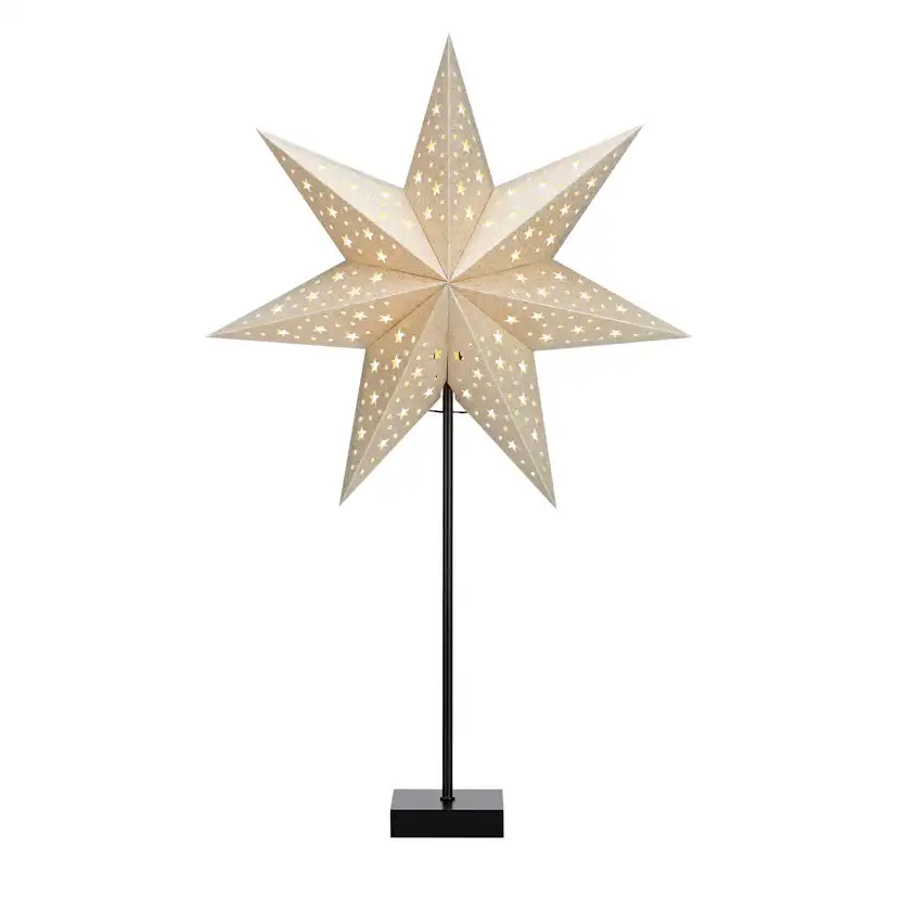 Adventsstjärna Markslöjd Solvalla 69 cm Golden på fot