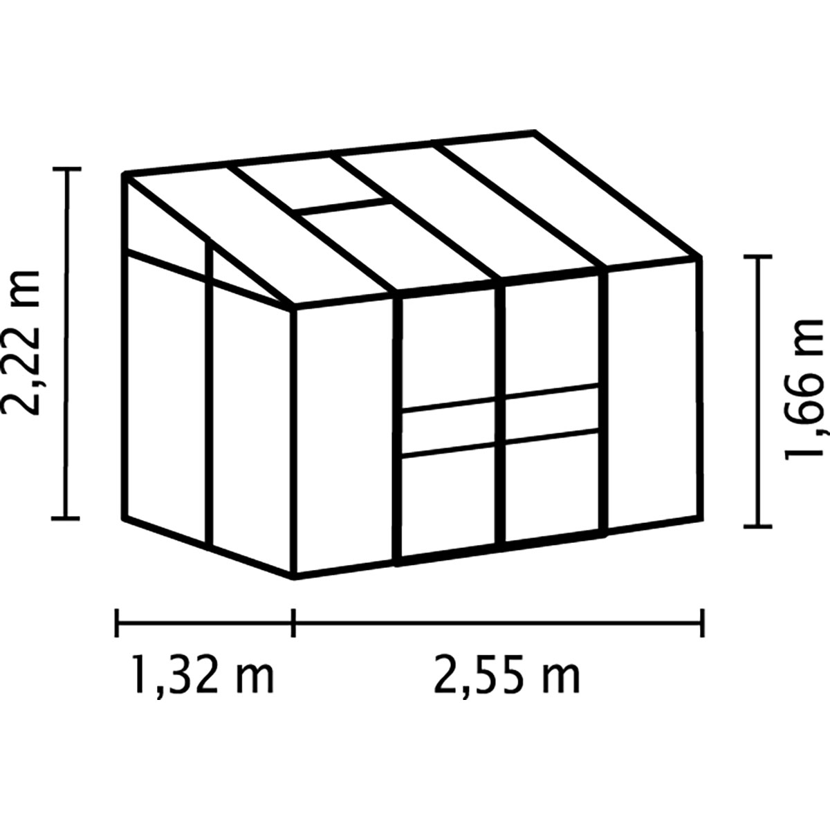 Växthus Vitavia Ida Vägg 3,3 kvm Polykarbonat