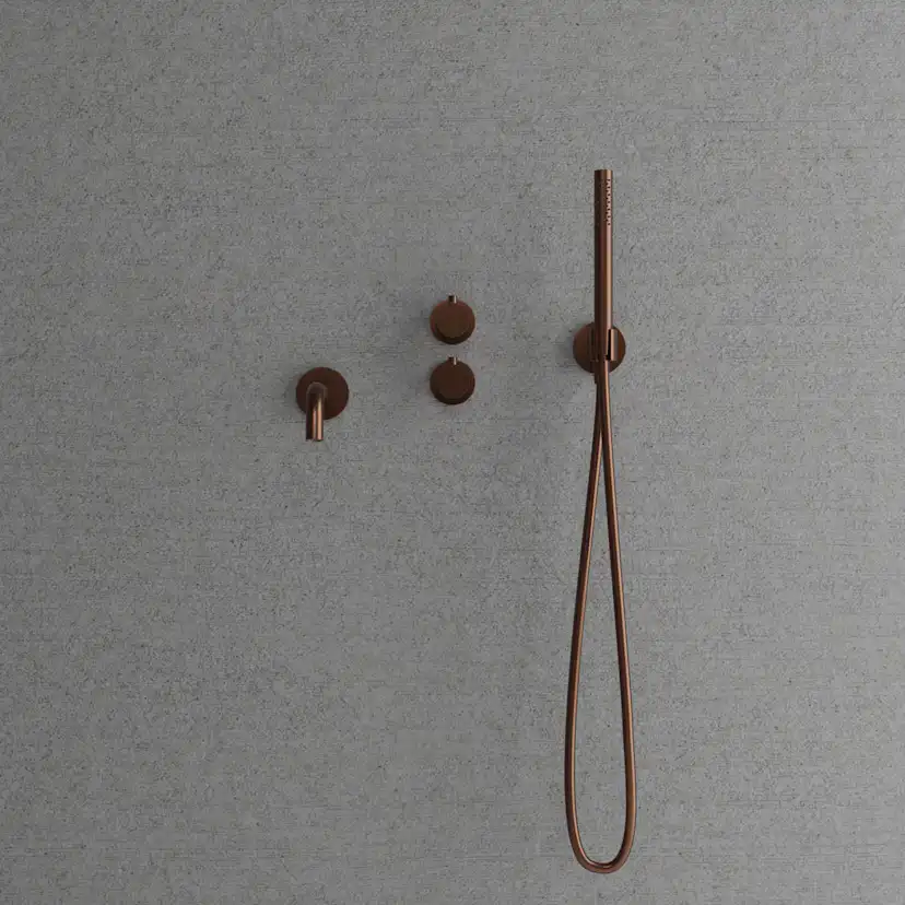 Badkarsblandare Scandtap Steel Harmonized 4 för Inbyggnad Amber Amber/Koppar