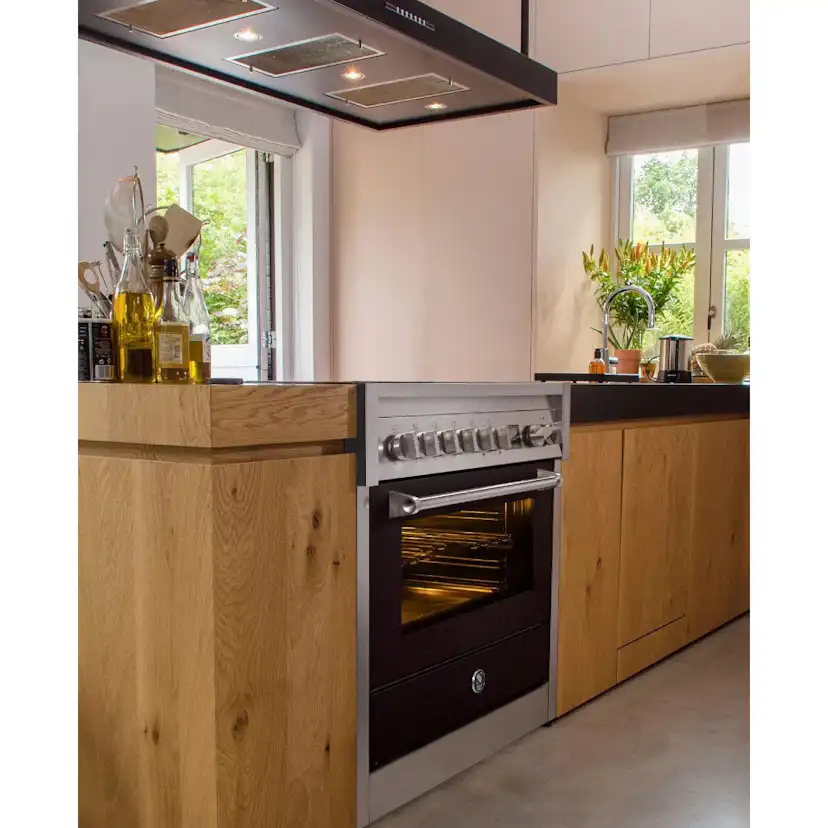 Induktionsspis Steel Genesi Combi - Steam 90 cm Svart med Ugn
