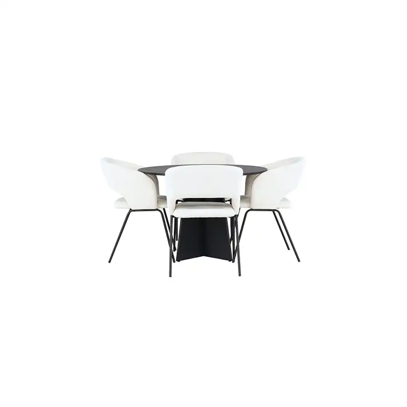Matgrupp Venture Home Bootcut Ø110 cm med 4 st Day stolar