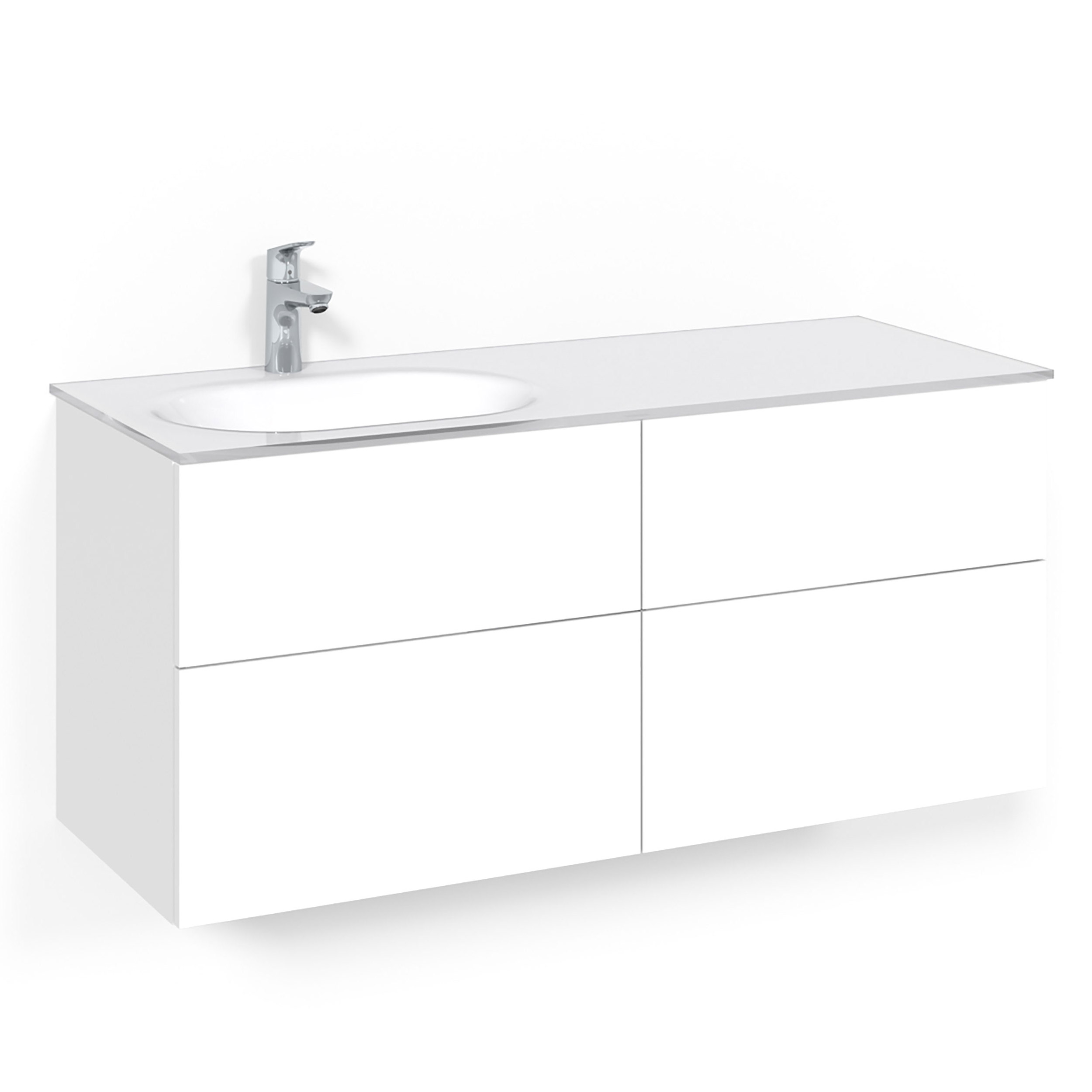 Tvättställsskåp Macro Design Crown Plain Med Glastvättställ