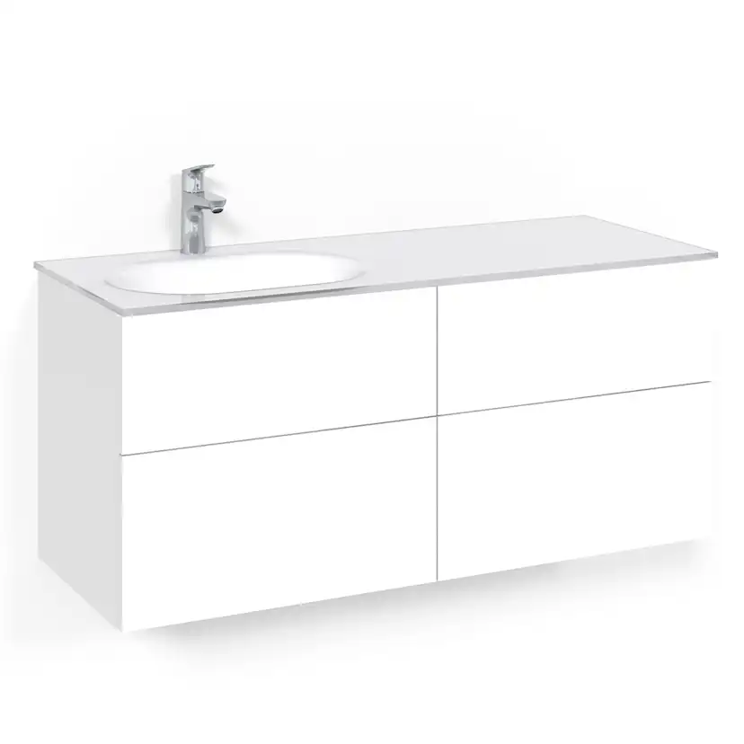 Tvättställsskåp Macro Design Crown Plain Med Glastvättställ