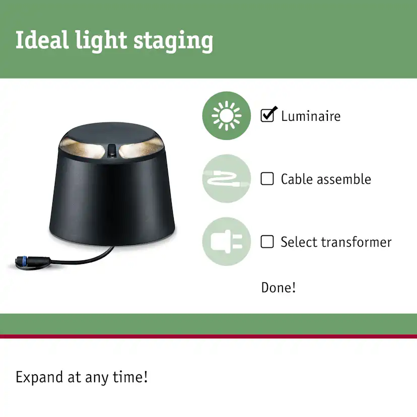 Markbelysning Paulmann Plug & Shine IP67 24V Diameter: 193 mm