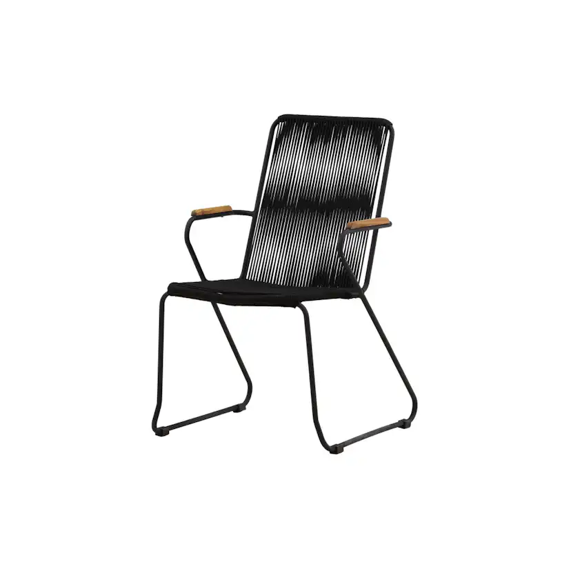 Bois Diningchair Aluminium - Black / Svart