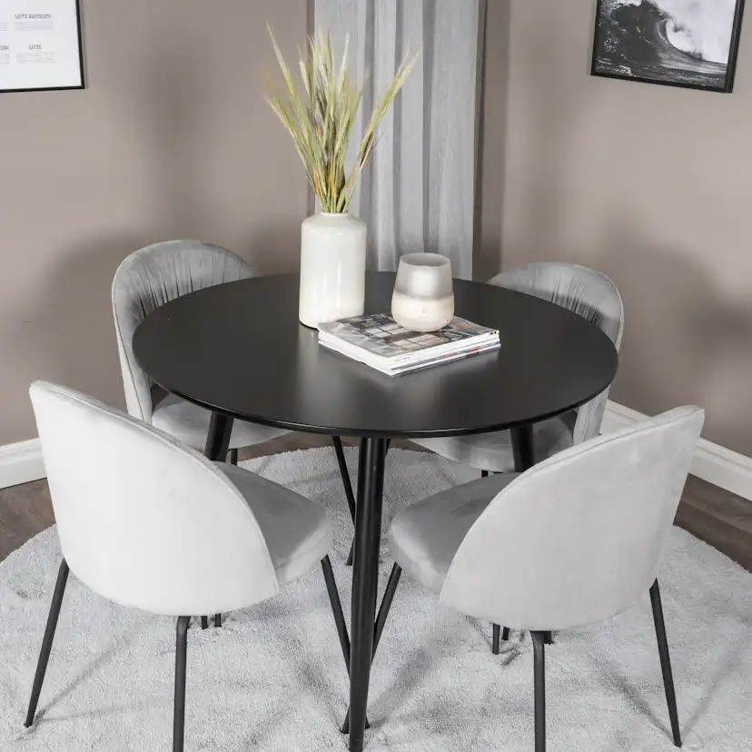 Matgrupp Venture Home Plaza med 4st Wrinkles Stolar