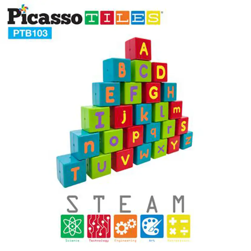 Byggbitar Picasso Tiles Bristle Blocks 103 Bitar Tåg