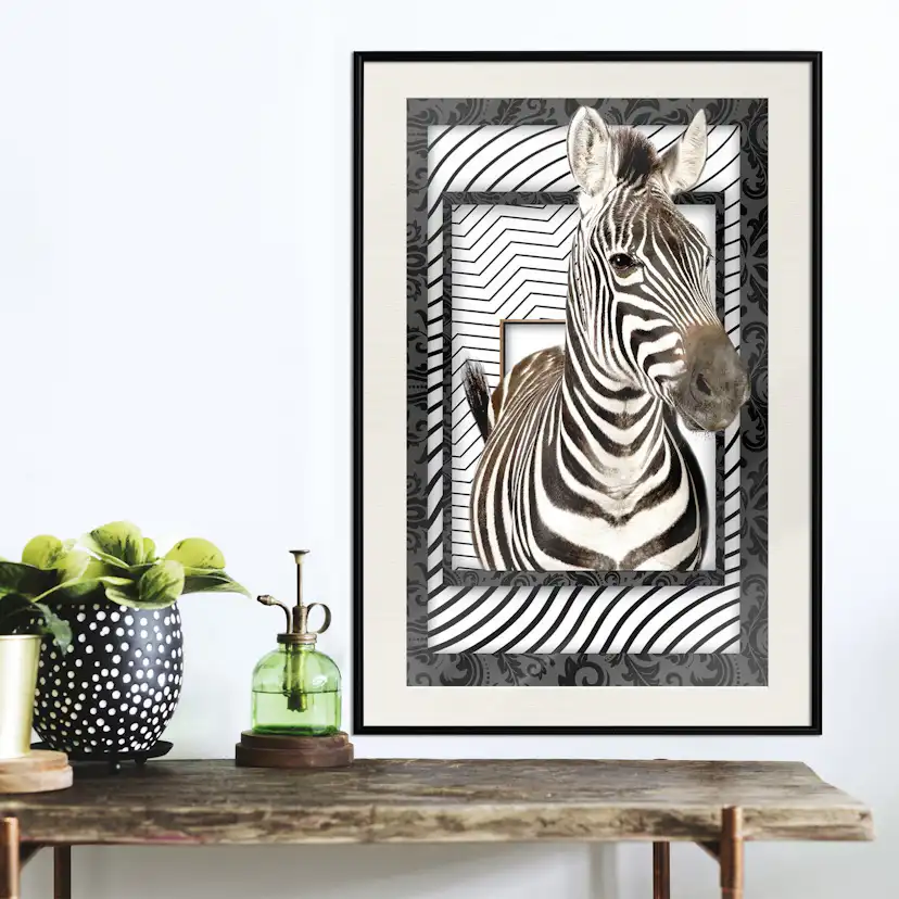 Poster Artgeist Affisch Zebra