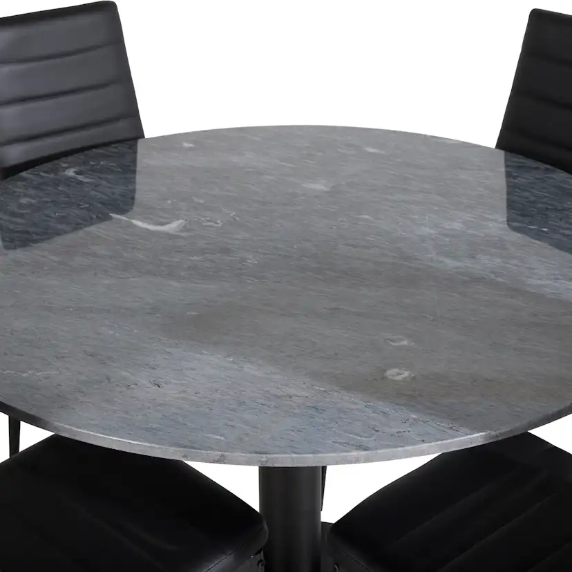 Matgrupp Venture Home Estelle med 4 Sly Stolar Konstläder