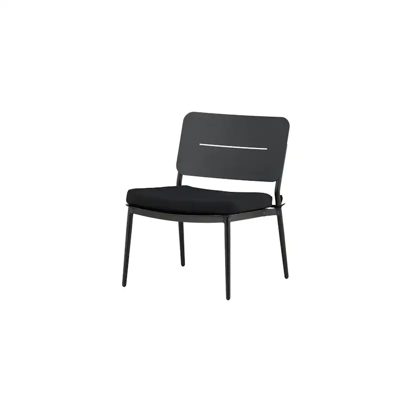 Lina lounge Chair - Black / Black Cushion Svart