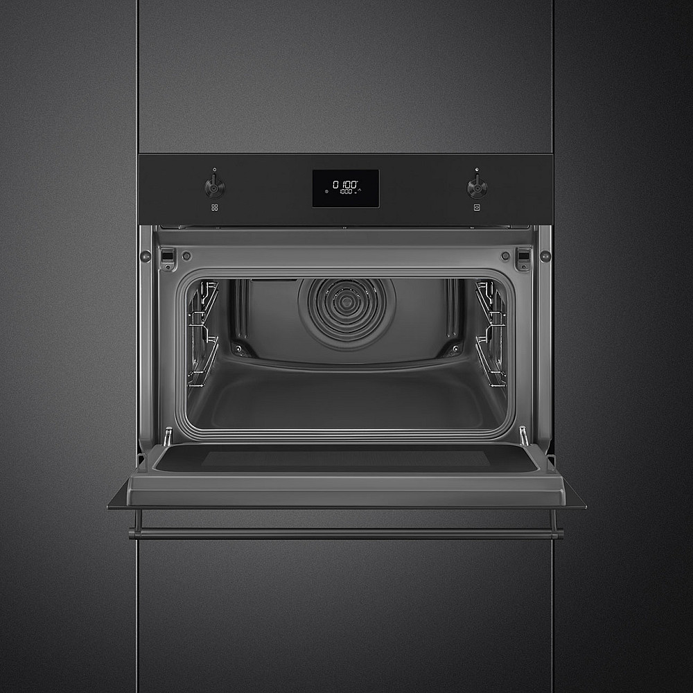 Kombiugn Smeg SO4301M1N med Mikro-och ångfunktion Mattsvart 45cm
