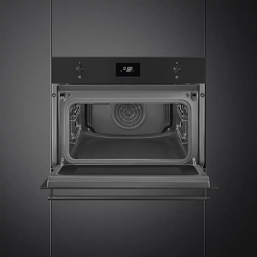 Kombiugn Smeg SO4301M1N med Mikro-och ångfunktion Mattsvart 45cm