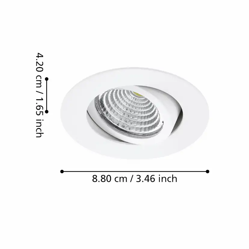 Infälld Lampa Eglo Saliceto Mobil Vit 4000K Set om 3