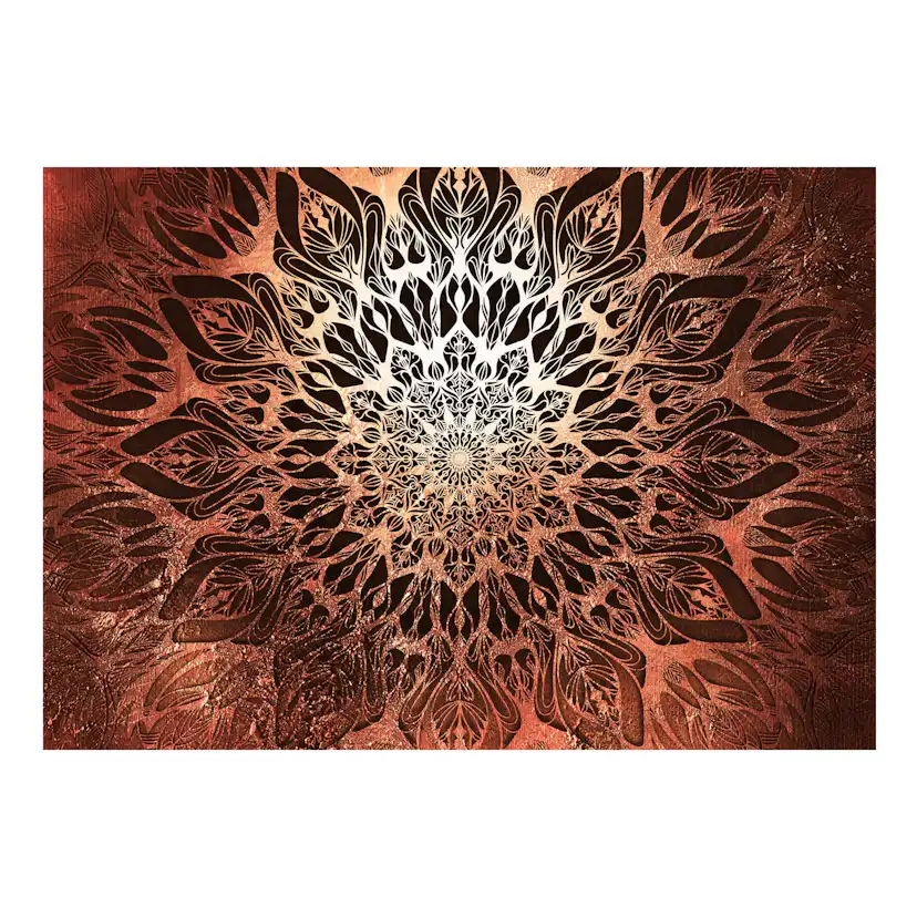 Självhäftande fototapet - Spider Web (Orange) 294x210 Storlek: 294x210 cm