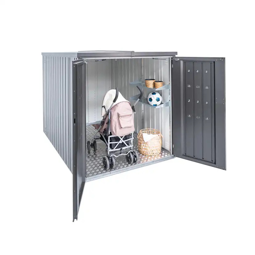 MiniGarage storlek L, metallic mörkgrå Mörkgrå