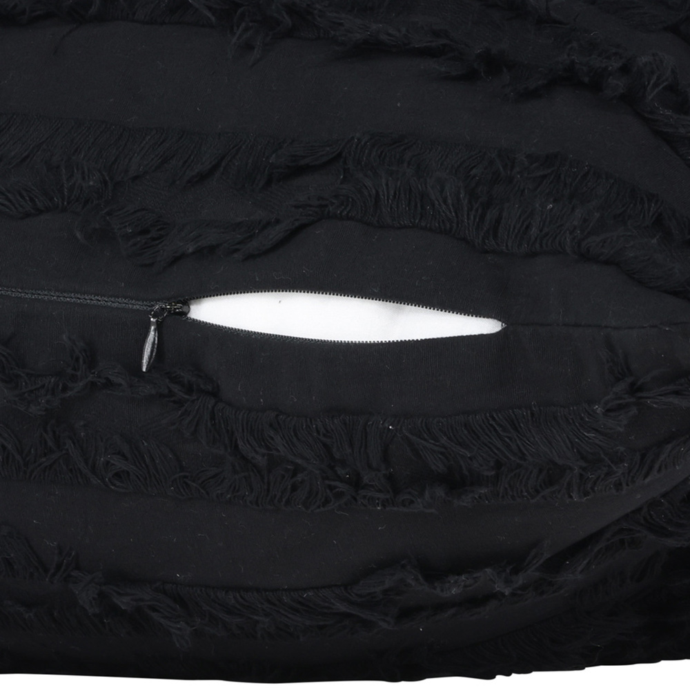 Edith Cushion Cover Cotton - Black Svart