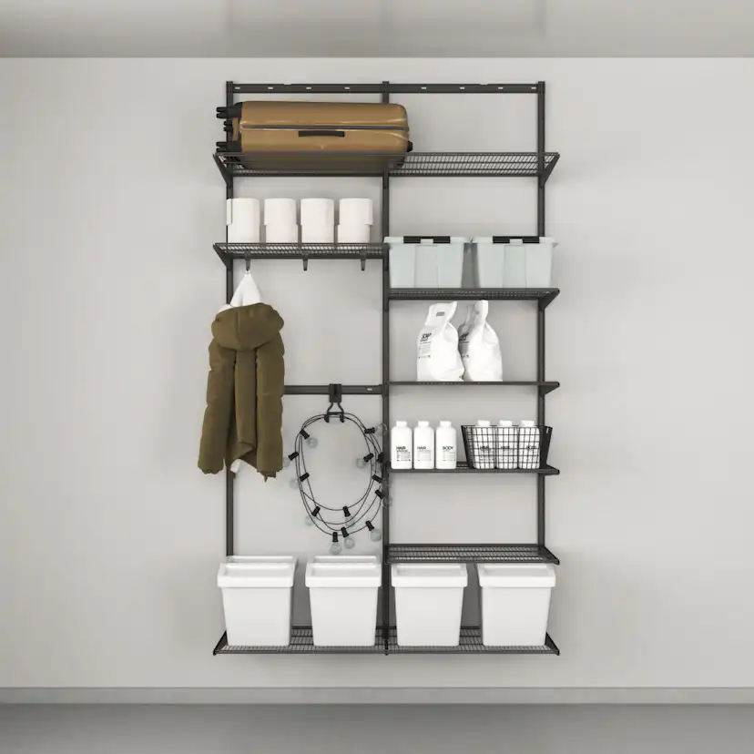 Familjeförvaring Elfa Ready Solution 1 Garage+ B: 1248 mm med Täcklist