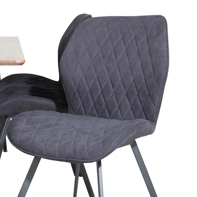 Polar Dining Table 180 cm+Gemma Dining Chair Valnöt/Svart