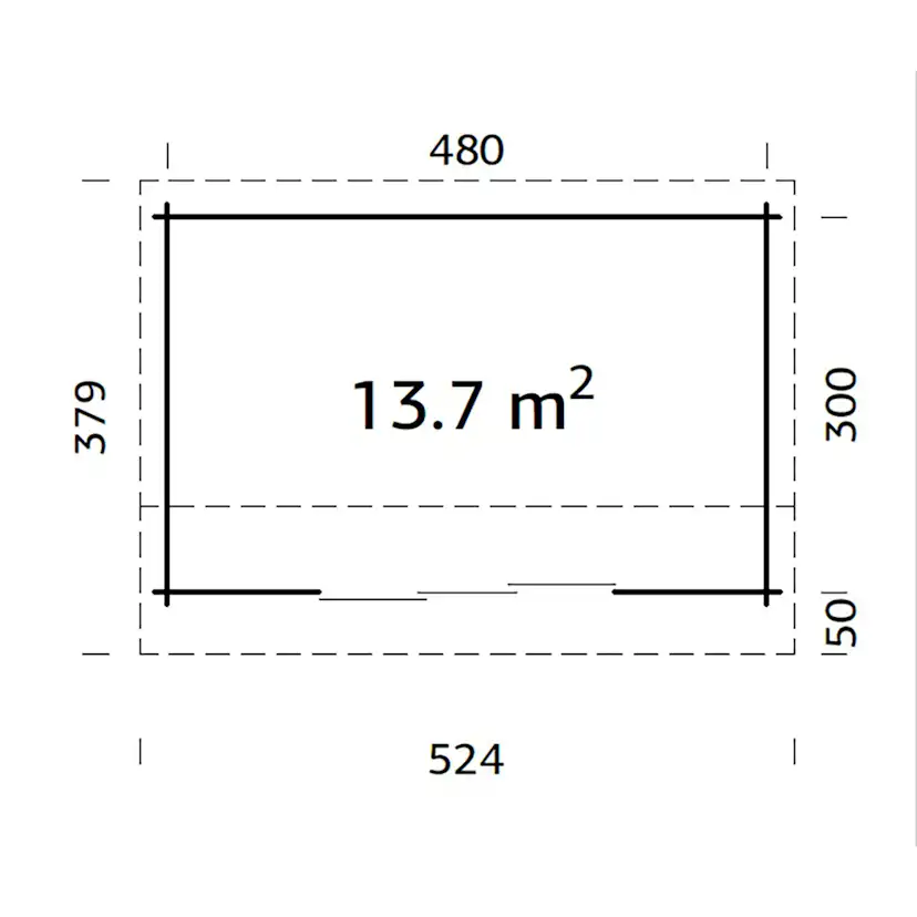 Stuga Palmako Ines 14,4 m2 (inv. 13,7 m2)
