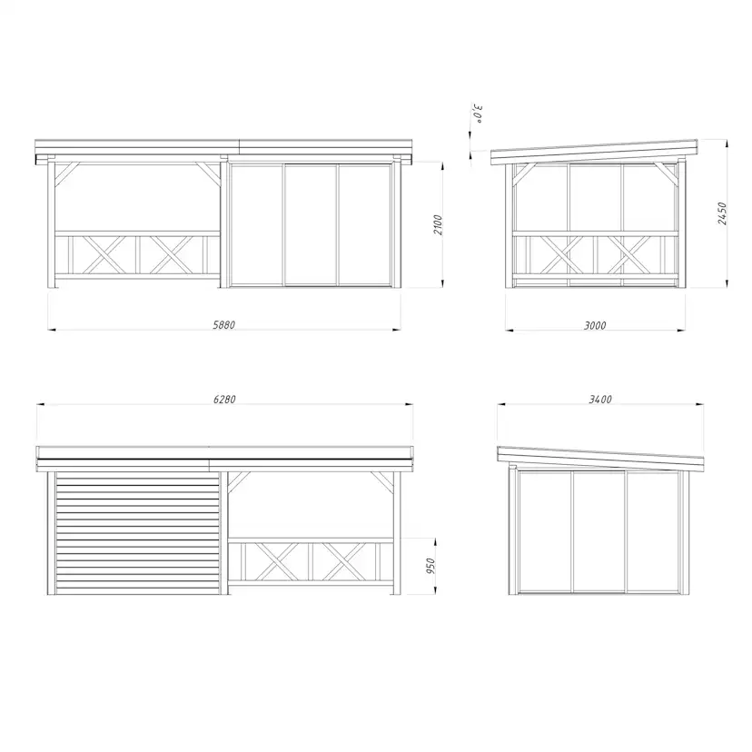 Uterum Palmako Lenna 16,6 m2 Set 404 Slide