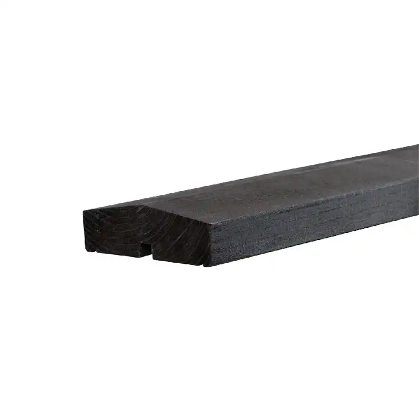 PLUS toppavslut 114x34 mm x200 cm Grundmålad Svart