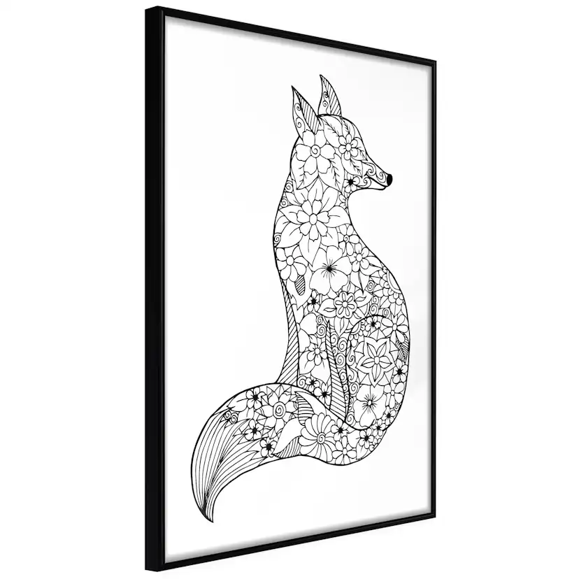 Poster Artgeist Affisch Flower Fox