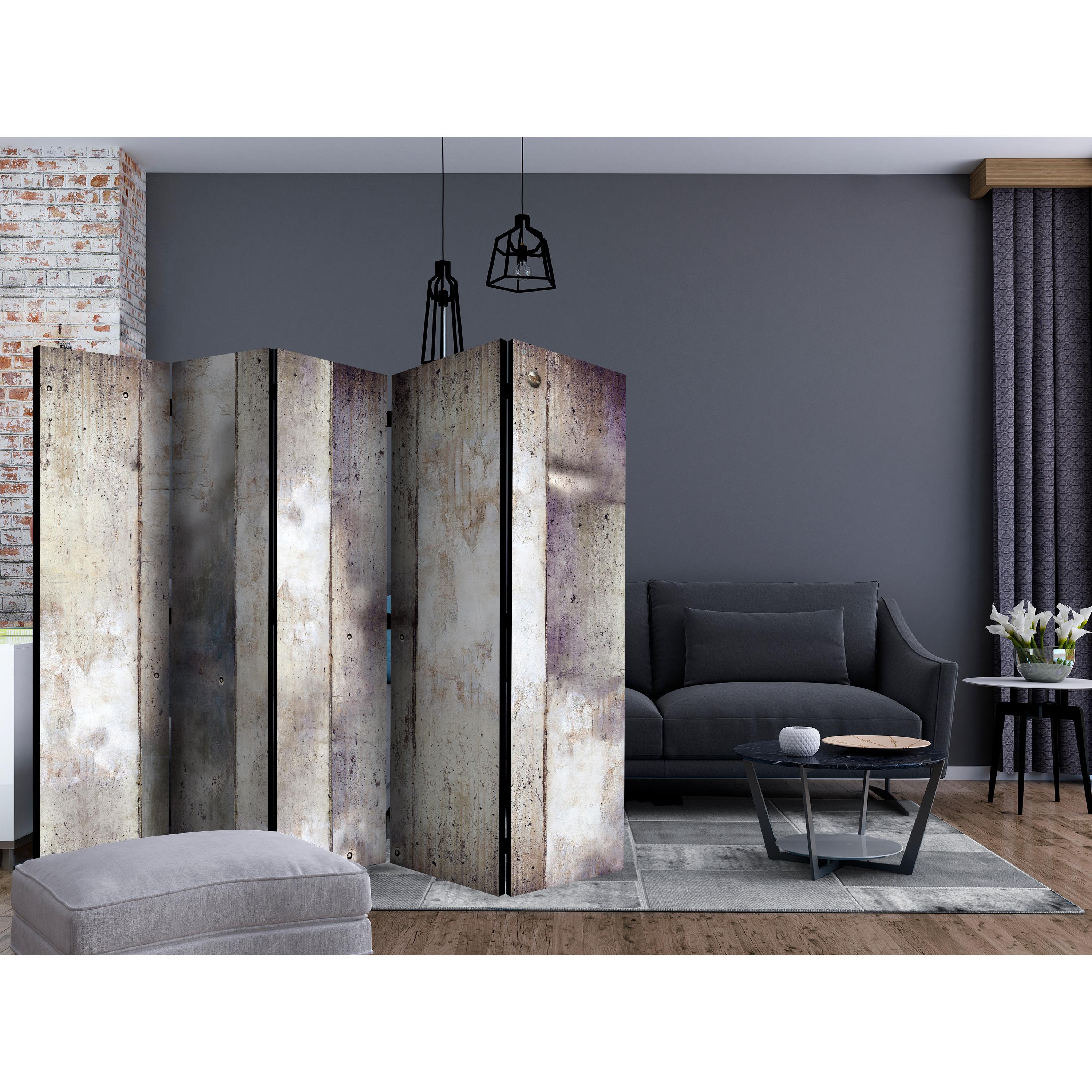 Rumsavdelare Skärmvägg Arkiio Shades of Gray II 225x172 cm