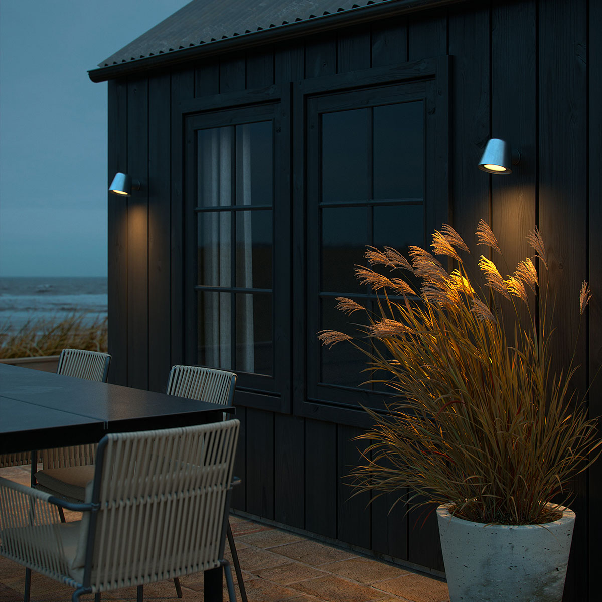 Aleria | Vägglampa | Galvaniserat stål Galvaniserat Stål
