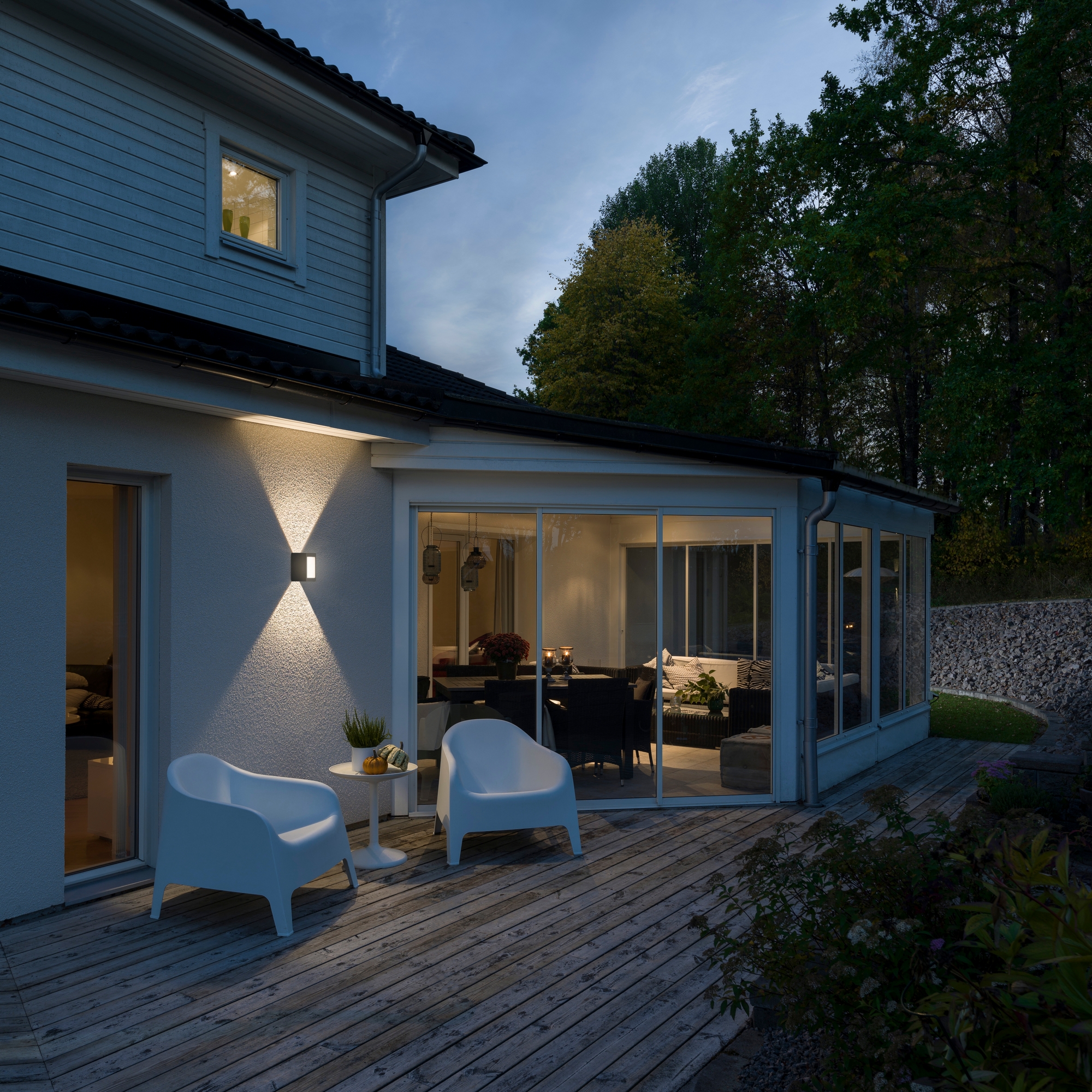 Vägglykta Gnosjö Konstsmide Cremona Upp/Ned/Fram 3X3W High Power LED