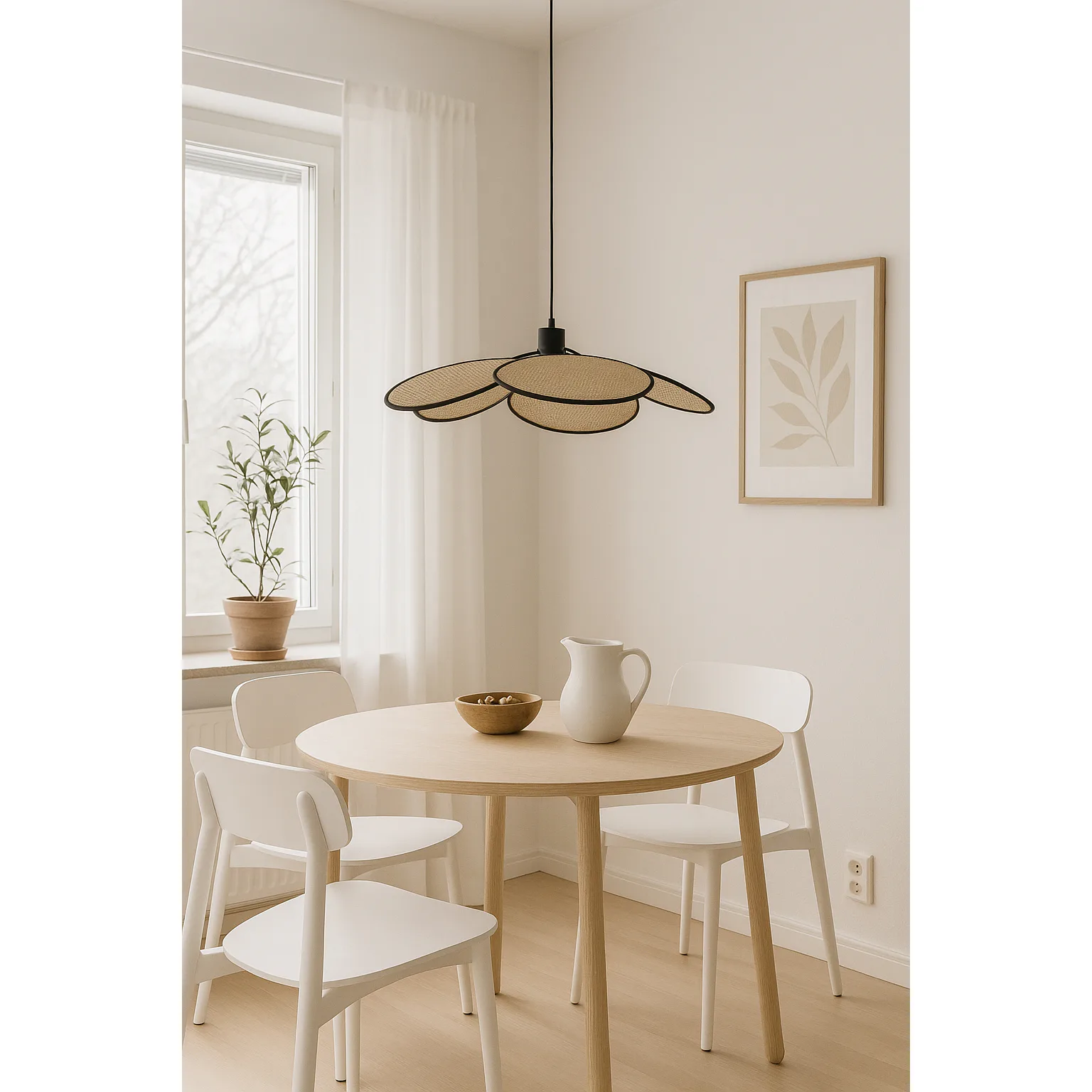 Wing taklampa Ø30cm natur/svart Natur/Svart